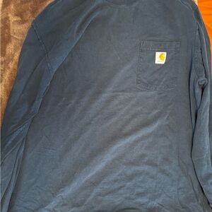Carhartt Men's Dark Blue Long Sleeve Tee